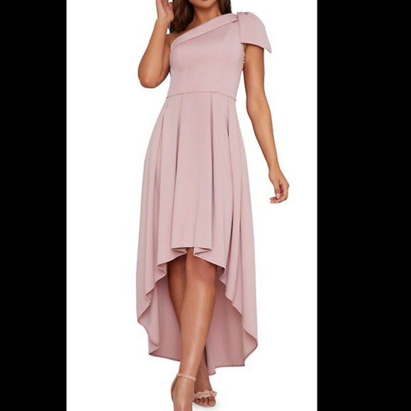 Chi Chi London Dresses Rose Pink Highlow Dress Chi Chi London